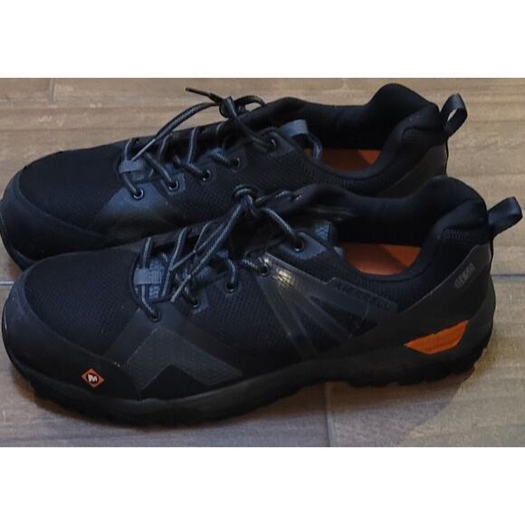 Merrell Mens Size 11.5 Fullbench 2 SD Steel Toe Safely Work Shoes J17745 Black - Picture 2 of 5